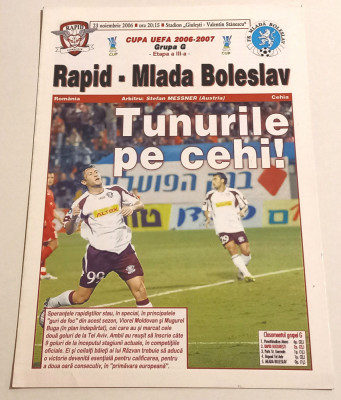 Program meci fotbal RAPID BUCURESTI - MLADA BOLESLAV (UEFA CUP 23.11.2006) foto