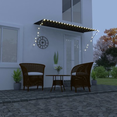 vidaXL Copertină retractabilă cu LED, antracit, 300 x 150 cm 145918 foto
