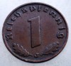 2.714 GERMANIA 1 REICHSPFENNIG 1938 J, Europa, Bronz