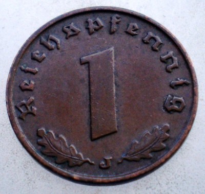 2.714 GERMANIA 1 REICHSPFENNIG 1938 J foto
