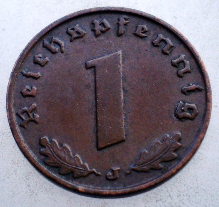 2.714 GERMANIA 1 REICHSPFENNIG 1938 J