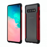 Husa Vetter Smart pentru Samsung Galaxy S10, Soft Edge and Clear Back, Rosu