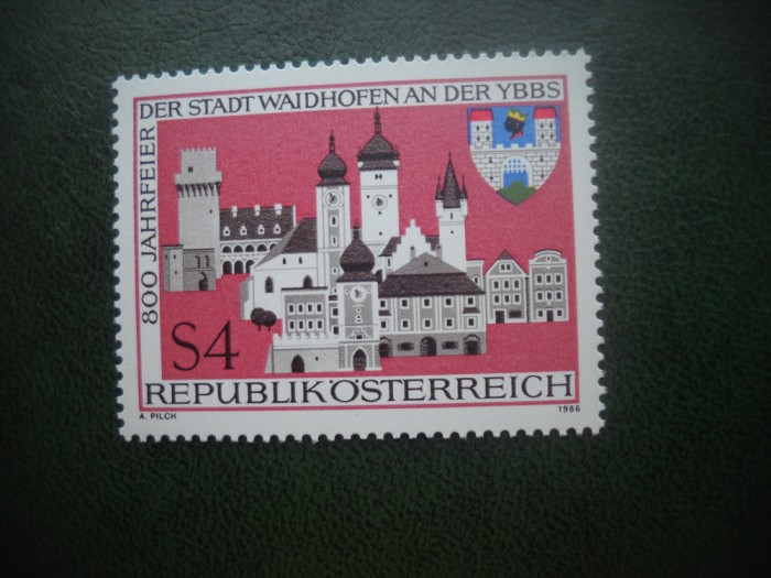 HOPCT TIMBRE MNH 683 WAIDHOFEN 800 ANI 1986 -1 VAL AUSTRIA