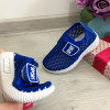 Adidasi albastri f moi flexibili cu gaurele pantofi sport baieti 21 26 cod 0466, Textil