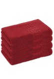 Cumpara ieftin Set 4 Prosoape Baie Lux Bumbac 100% Rosu 550 GSM- 70x130 Cm