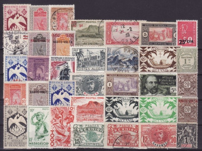 4565 - lot timbre Colonii franceze foto