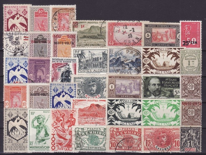 4565 - lot timbre Colonii franceze