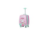 Valiza Troler pentru Copii, model unicorn, roz, copolimer ABS, 22L, 30x21x50cm