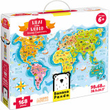Cumpara ieftin Puzzle Descopera lumea - Tinerii exploratori, 168 piese, 98x68cm Banana Panda