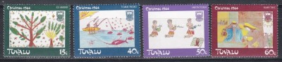 Tuvalu 1984 - Crăciun - Desene de copii, MNH foto