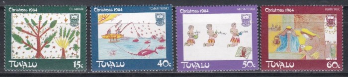 Tuvalu 1984 - Crăciun - Desene de copii, MNH