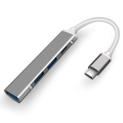 Hub adaptor3x USB 3.0 plus 1 USB Type-C spliter foto
