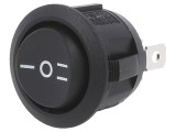 Rocker Switch SP3T 10A 28VDC Negru fără RA - SWITCH COMPONENTS
