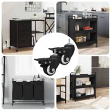 vidaXL Roți 2 pcs Negru M6 x 1.5 mm Fier și nylon 864764