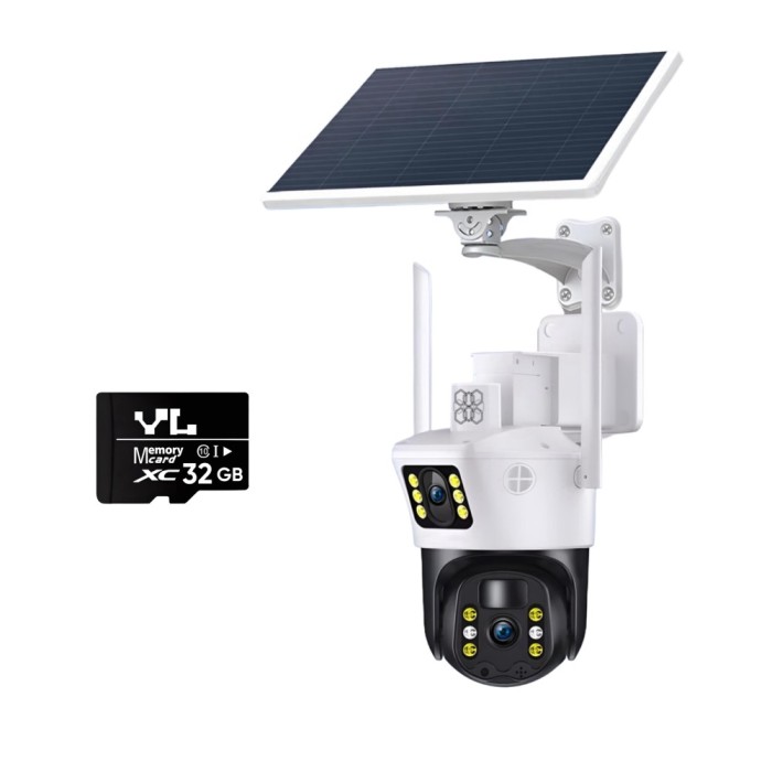 Camera de supraveghere HexaEye 2in1 cu Panou Solar inclus 10W, 8MP