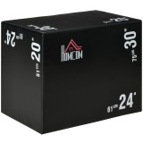 HOMCOM Cutie Pliometrică Multifuncțională 3 &icirc;n 1, Antrenament CrossFit, MMA, Fitness Acasă sau la Sala, 76x51x61cm | Aosom Romania