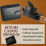 Set Cadou Portofel + Curea din Piele Naturala pentru Barbati: Royal