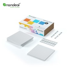 Pachet 4 Panouri luminoase inteligente Nanoleaf Canvas cu senzor muzica pentru extindere kit de baza Canvas, LED RGBW SmartElectro IntelligentHouse