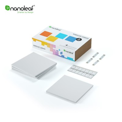 Pachet 4 Panouri luminoase inteligente Nanoleaf Canvas cu senzor muzica pentru extindere kit de baza Canvas, LED RGBW SmartElectro IntelligentHouse foto
