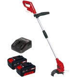 Einhell GC-CT 18/24 Li PXC + Twinpack + 4514095 - Trimmer gazon 240 mm cutite de plastic + Set 2 acumulatori si incarcator Li-Ion 18 V 4 Ah