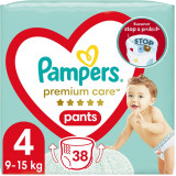 Scutece-chilotel Pampers Premium Care Pants Value Pack Marimea 4, 9-15 kg, 38 buc