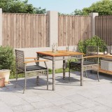 VidaXL Set mobilier de grădină cu perne, 3 piese, gri, poliratan