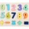 Puzzle incastru lemn- Cifre 3D si semne matematice