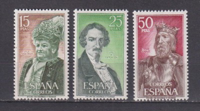 SPANIA 1972 PERSONALITATI MI: 1966-1968 MNH foto