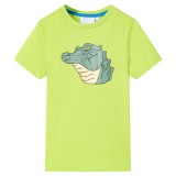 Tricou pentru copii, lime, 128, vidaXL