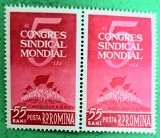 TIMBRE ROMANIA MNH LP 533/1961 Al V-lea Congres Sindical Mondial -Pereche-, Nestampilat