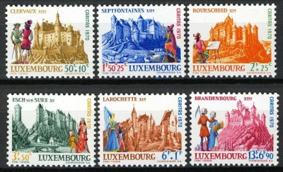 Luxemburg 1970 - Caritas, castele, serie neuzata foto