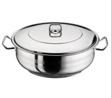 Cratita cu capac inox, 6.5 Litri, Arian, otel inoxidabil, 30 cm