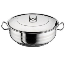 Cratita cu capac inox, 37 Litri, Arian, otel inoxidabil, 50 cm foto