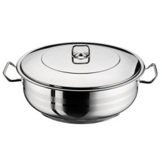 Cratita cu capac inox, 6.5 Litri, Arian, otel inoxidabil, 30 cm