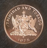 Moneda Trinidad Tobago - 5 Cents 1975 - Proof