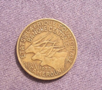 CAMERUN 10 FRANCI 1972 foto