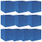 Cutii depozitare, 10 buc., albastru, 32x32x32 cm, textil GartenMobel Dekor