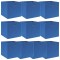 Cutii depozitare, 10 buc., albastru, 32x32x32 cm, textil