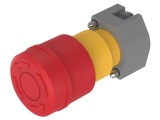 Comutator de siguranţă 22 mm, roşu, IP65, cap ciupercă