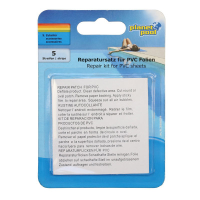 Folie autoadeziva pentru reparat piscine gonflabile, 7.5 x 7.5 cm, 5 bucati foto