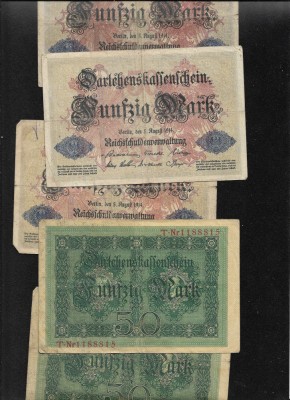 Germania 50 marci mark 1914 VG-F-VF pret pe bucata foto