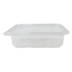 Caserola Dreptunghiulara din Pet cu Capac Ermetic, 1 Kg, 100 Buc/Set foto