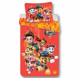 Lenjerie de pat Paw Patrol The Movie, 2 Piese, 135A 200cm, 80A 80 cm, 100% Bumbac