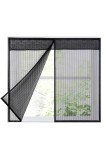 Plasă de ț&acirc;nțari cu magnet pentru fereastră, neagră, 1,2 x 1,2 m