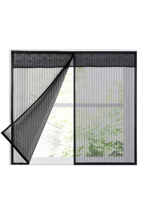 Plasă de ț&acirc;nțari cu magnet pentru fereastră, neagră, 1,2 x 1,2 m