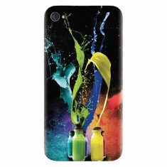 Husa silicon pentru Apple Iphone 4 / 4S, Abstract Color Bottles Splash