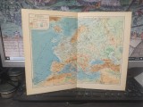 Hartă fizică Europa, fluviile și munții, Europa, Fluss-u. Gebirgskarte, c. 1930, Bibliographisches Institut AG Leipzig, 181