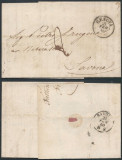 Italy 1860 Postal History Rare Stampless Cover + Content Genova to Savona D.1054