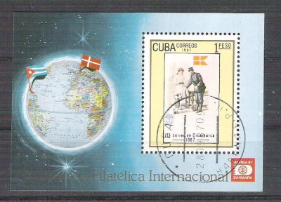 Cuba 1987 UPU, perf. sheet, used AA.029 foto