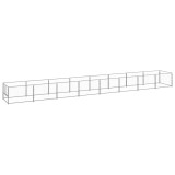 VidaXL Padoc pentru c&acirc;ini, argintiu, 8 m&sup2;, oțel